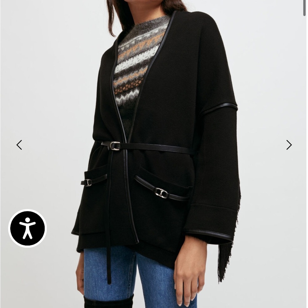 ISO!!! Maje Black Cardigan Chunky Knit Oversized Sweater